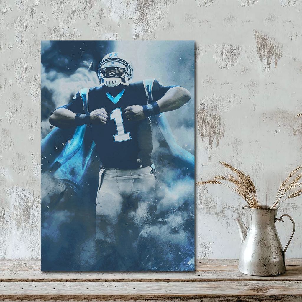 Cam Newton Sports Celebrity Art Deco Poster 2 Canvas Wall Art Poster Decor Gift