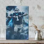 Cam Newton Sports Celebrity Art Deco Poster 2 Canvas Wall Art Poster Decor Gift