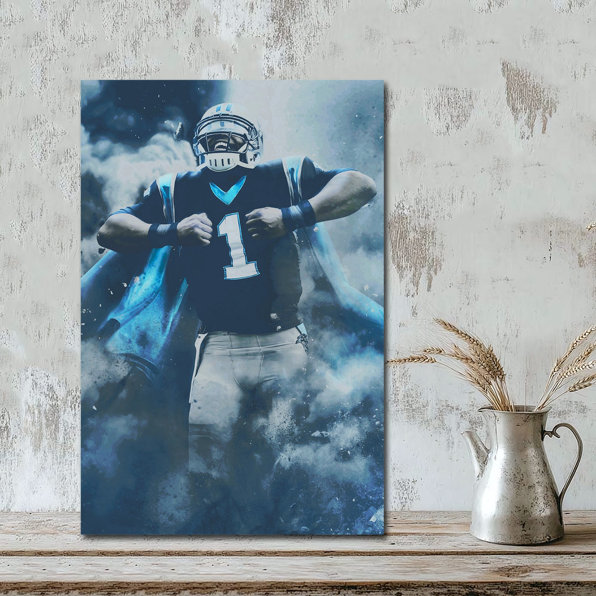 Cam Newton Sports Celebrity Art Deco Poster 2 Canvas Wall Art Poster Decor Gift