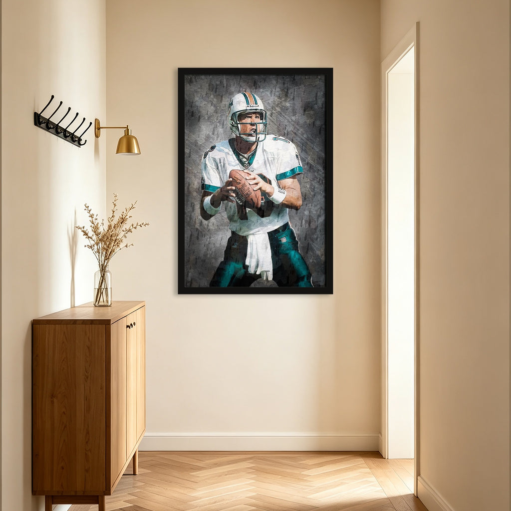 Dan Marino Celebrity Sports Art Poster School Dining Room Decoration 0 Canvas Wall Art Poster Decor Gift