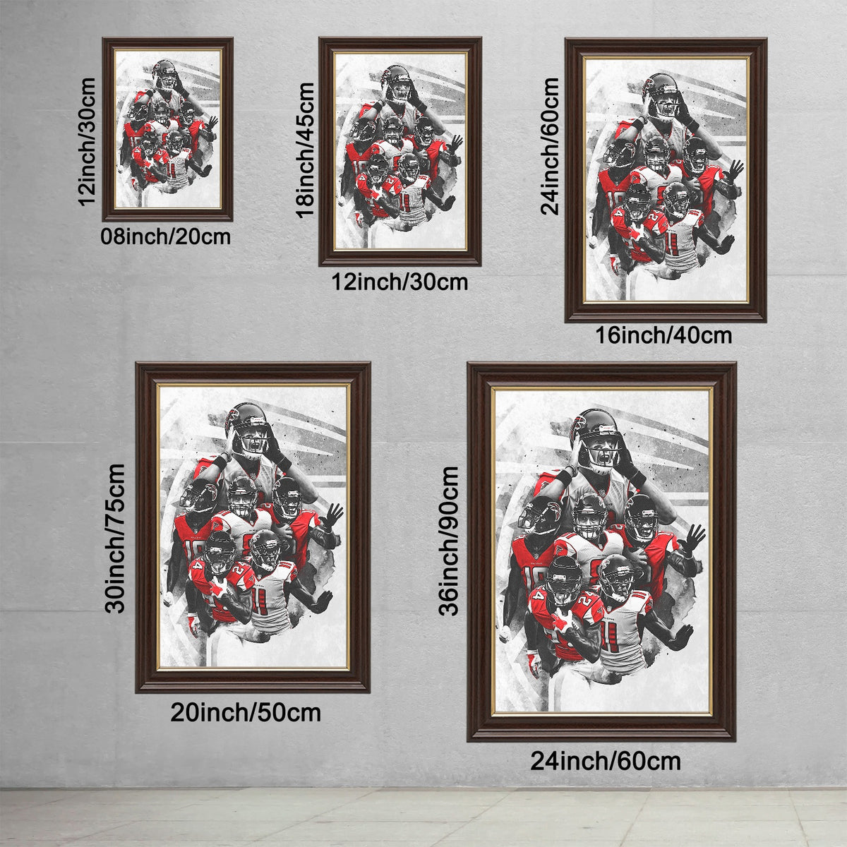 Calvin Ridley Austin Hooper Mohamed Sanu Sr Matt Ryan Celebrity Sports Art Poster School Dining Room Decoration 2 Canvas Wall Art Poster Decor Gift