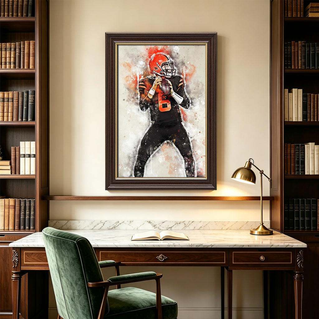 Baker Mayfield Sports Celebrity Art Deco Poster 6 Canvas Wall Art Poster Decor Gift