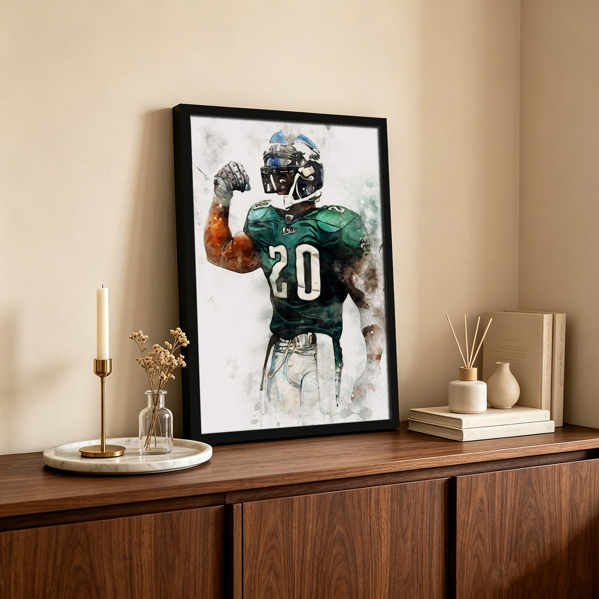 Brian Dawkins Art Poster 3 Canvas Wall Art Poster Decor Gift