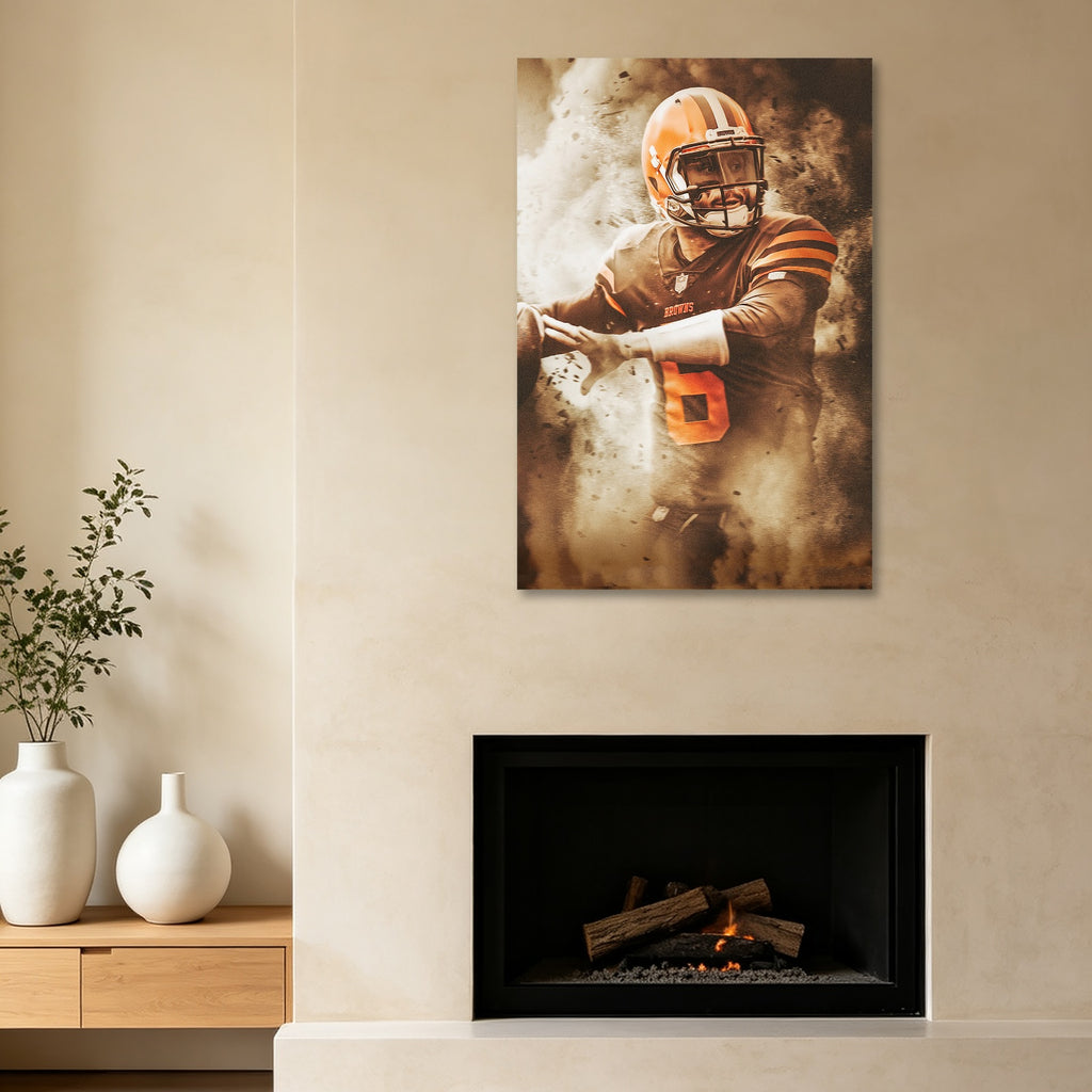 Baker Mayfield Art Sports Decorative Poster School Dormitory 3 Canvas Wall Art Poster Decor Gift