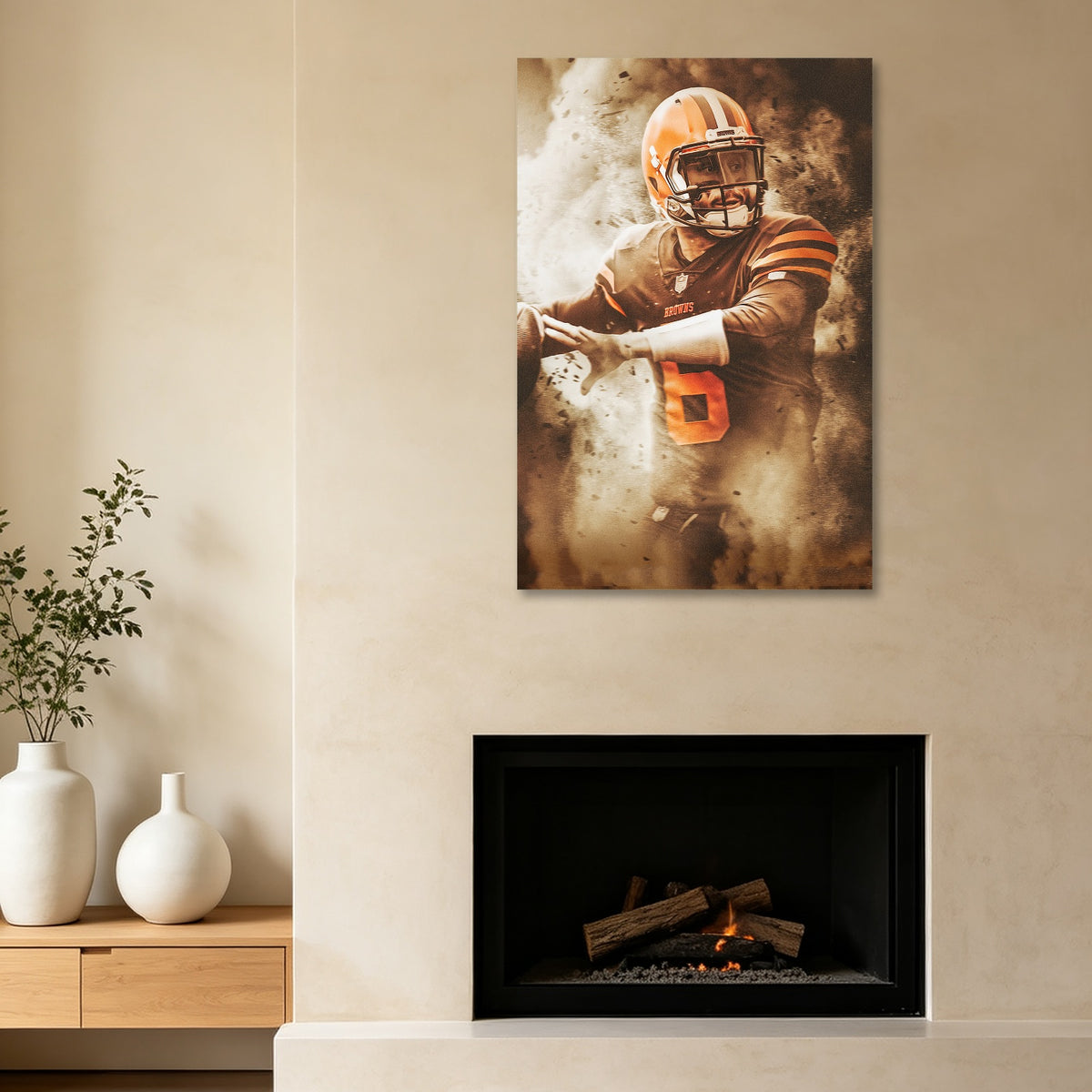 Baker Mayfield Art Sports Decorative Poster School Dormitory 3 Canvas Wall Art Poster Decor Gift