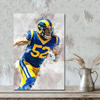 Clay Matthews Celebrity Sports Art Poster School Dining Room Decoration 3 Canvas Wall Art Poster Decor Gift