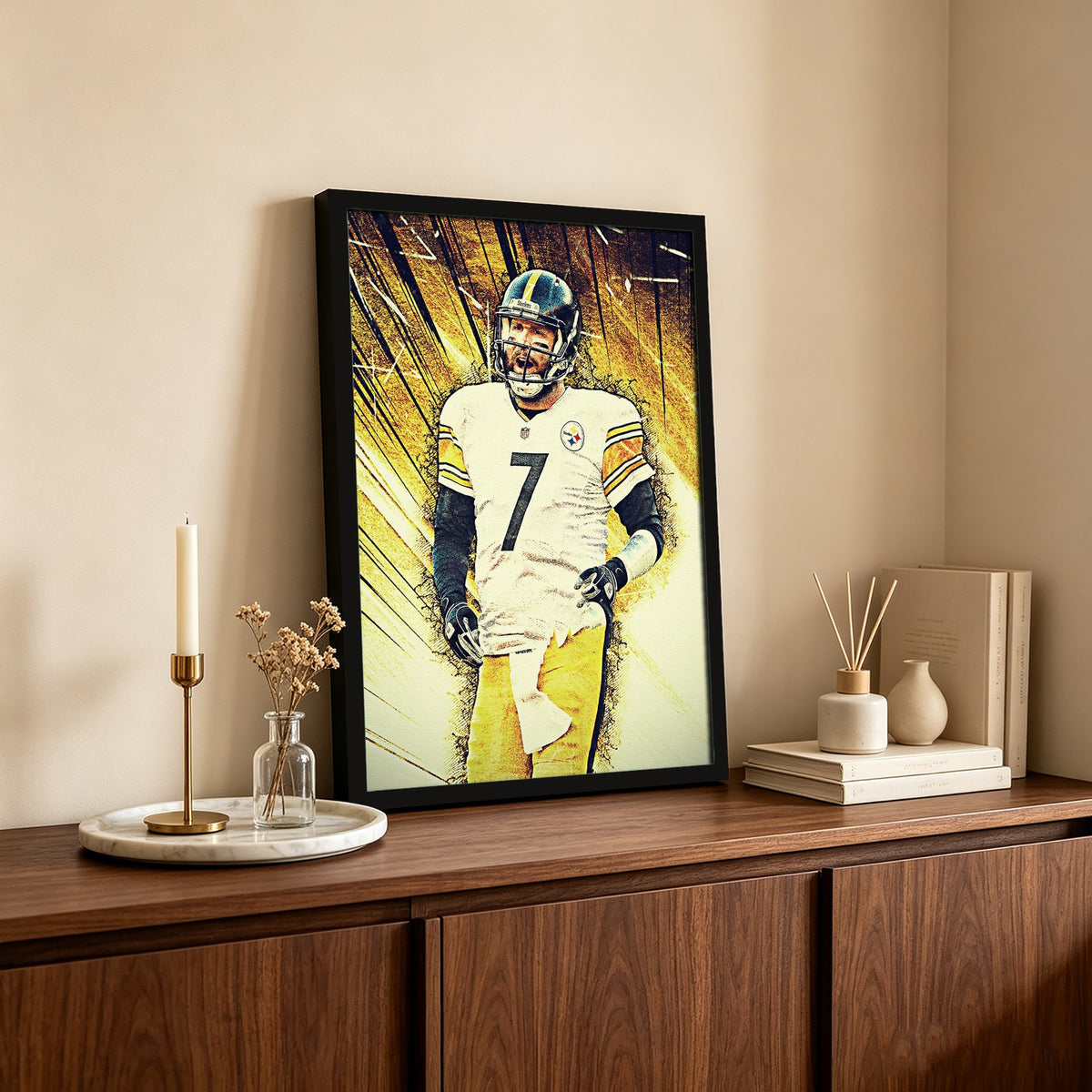 Ben Roethlisberger Celebrity Sports Art Poster School Dining Room Decoration 5 Canvas Wall Art Poster Decor Gift