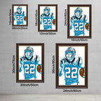 Christian McCaffrey Art Poster 1 Canvas Wall Art Poster Decor Gift