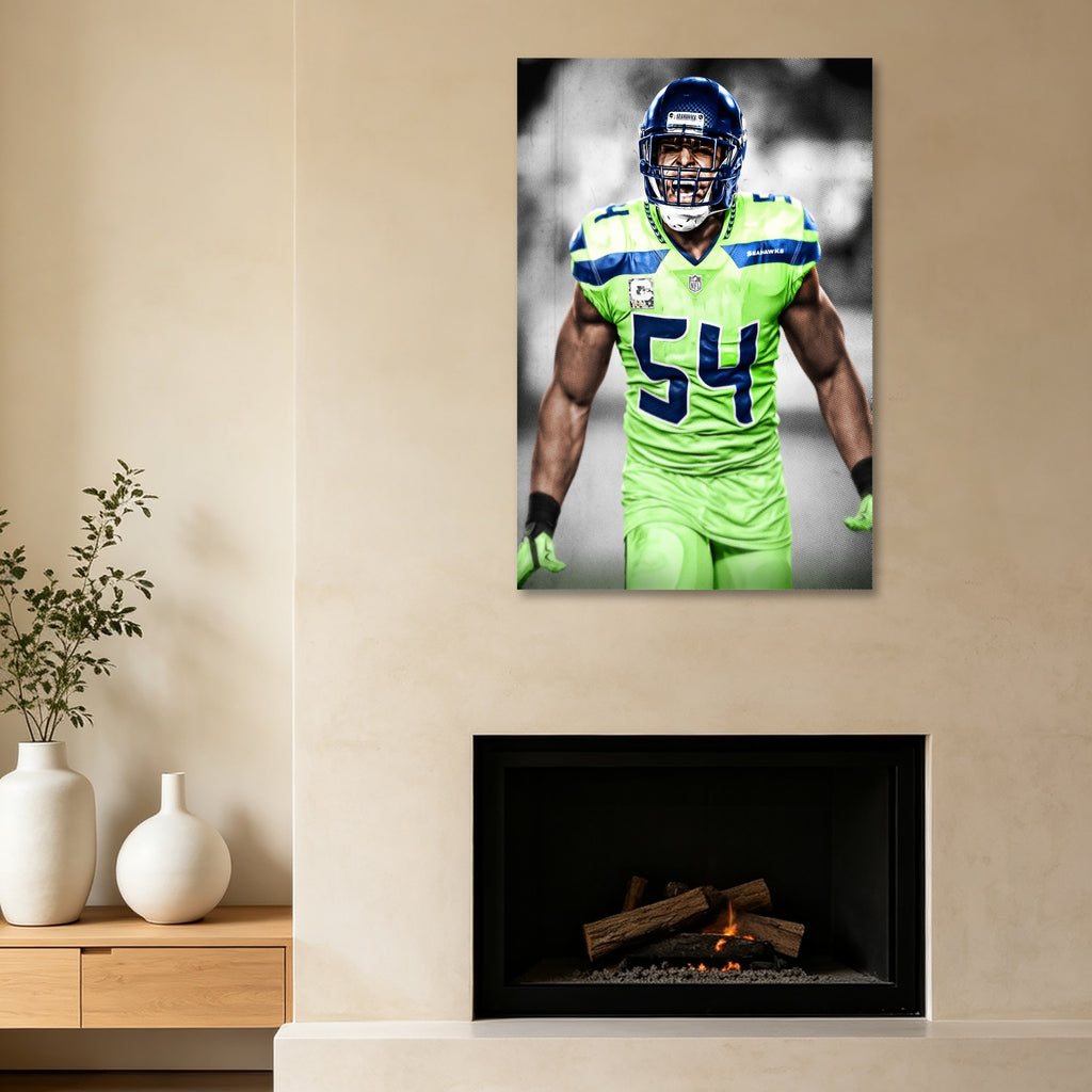 Bobby Wagner Art Sports Decorative Poster School Dormitory 7 Canvas Wall Art Poster Decor Gift