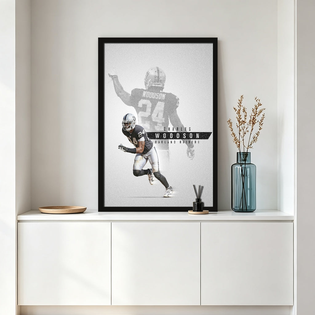 Charles Woodson Celebrity Sports Art Poster School Dining Room Decoration 6 Canvas Wall Art Poster Decor Gift