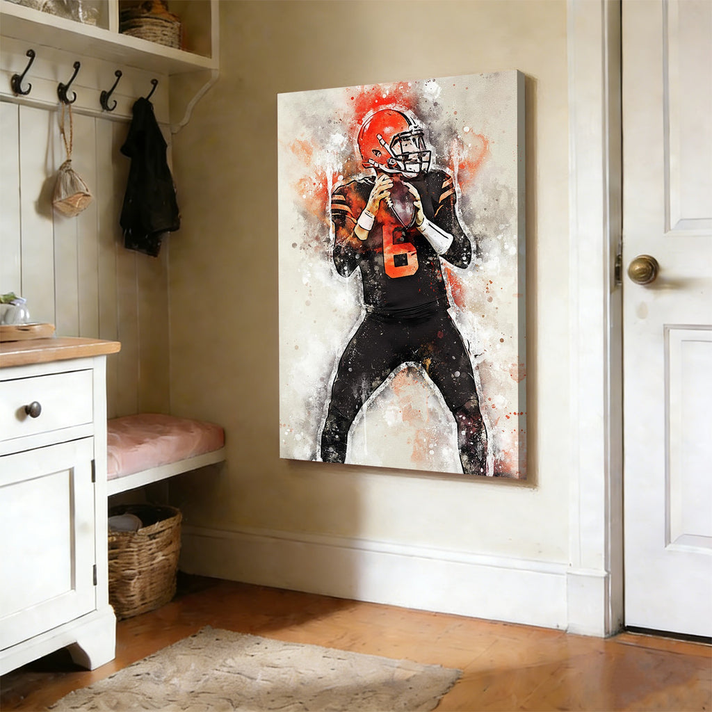 Baker Mayfield Sports Celebrity Art Deco Poster 6 Canvas Wall Art Poster Decor Gift