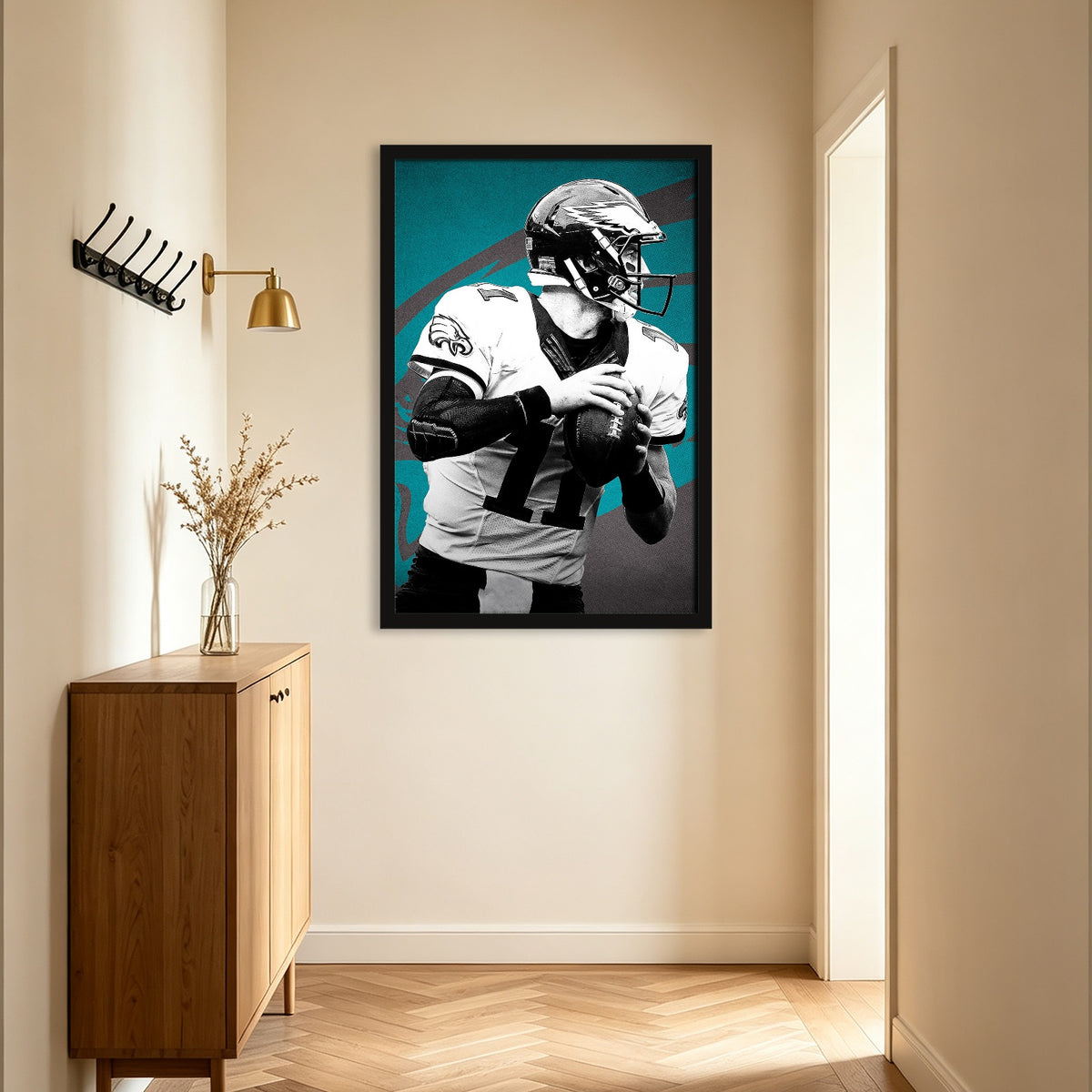 Carson Wentz Celebrity Sports Art Poster School Dining Room Decoration 1 Canvas Wall Art Poster Decor Gift