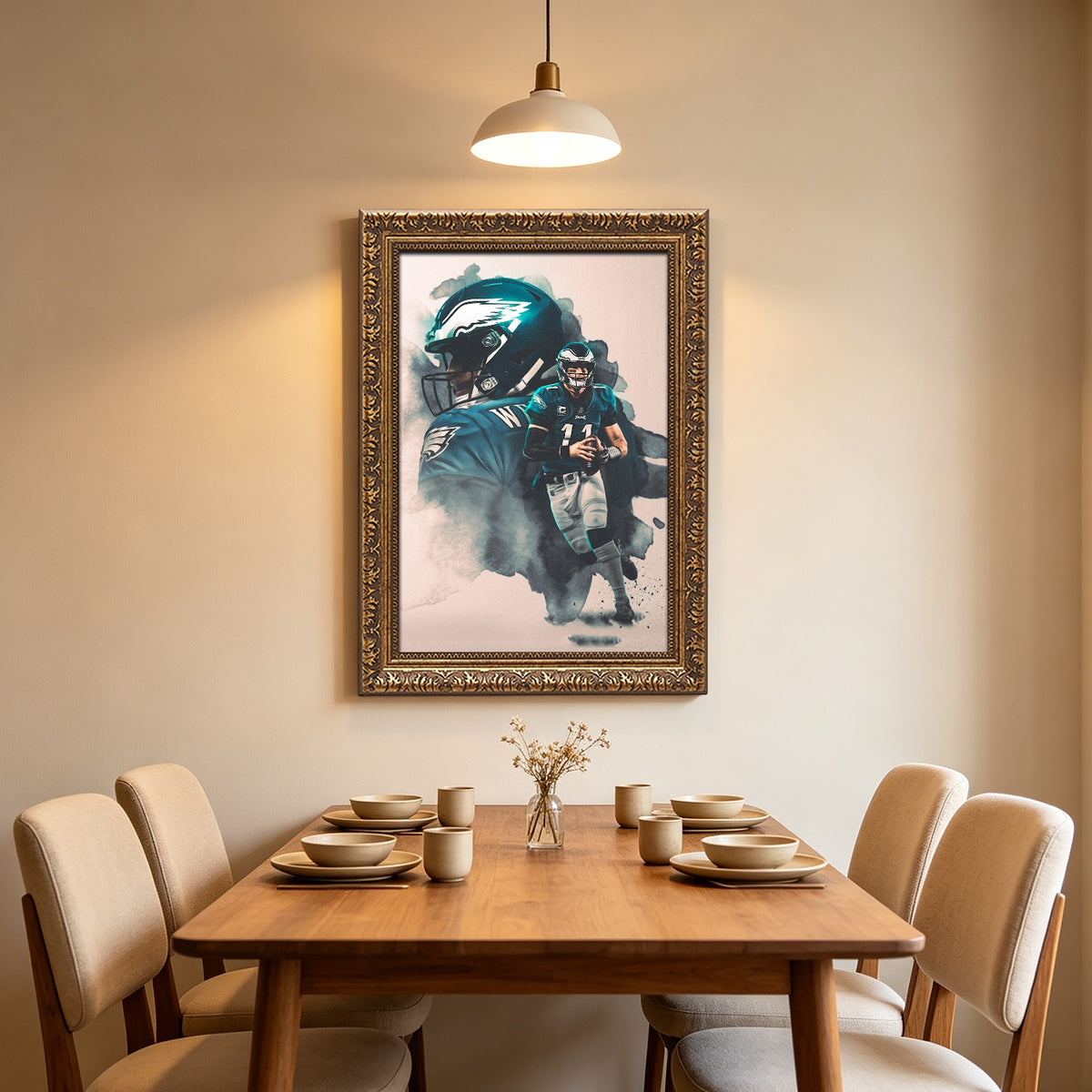 Carson Wentz Art Sports Decorative Poster School Dormitory 3 Canvas Wall Art Poster Decor Gift
