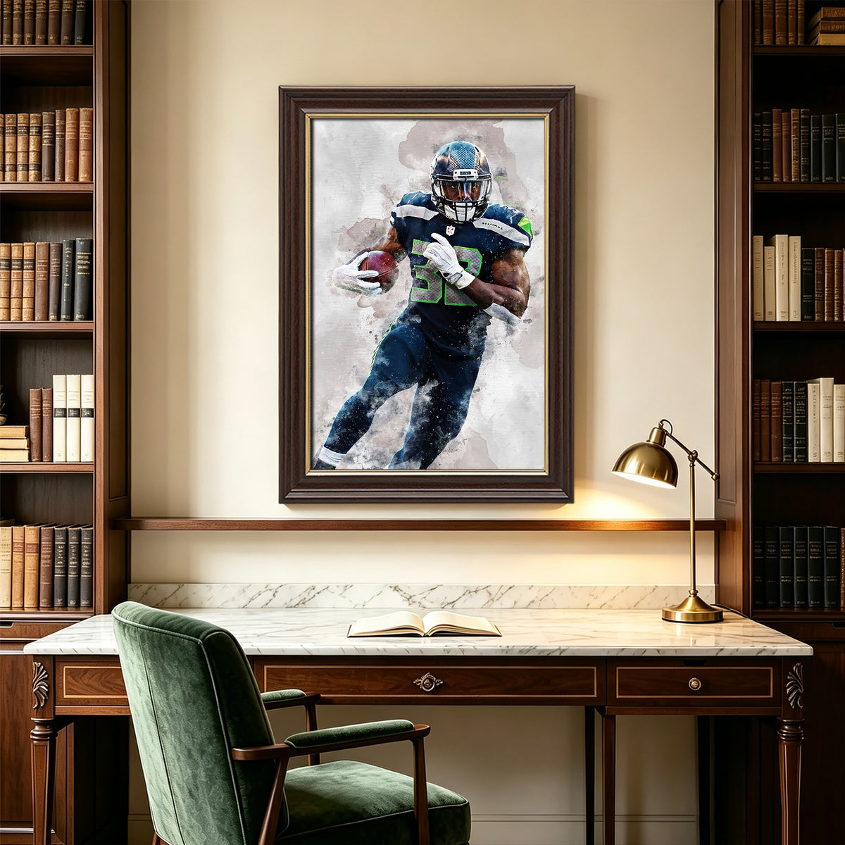 Chris Carson Celebrity Sports Art Poster School Dining Room Decoration 6 Canvas Wall Art Poster Decor Gift