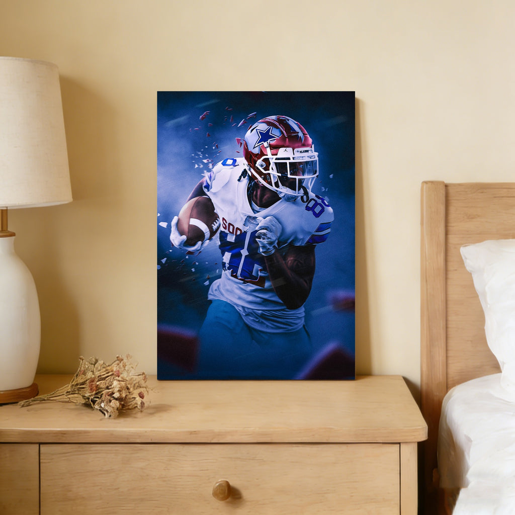 CeeDee Lamb Art Sports Decorative Poster School Dormitory 3 Canvas Wall Art Poster Decor Gift