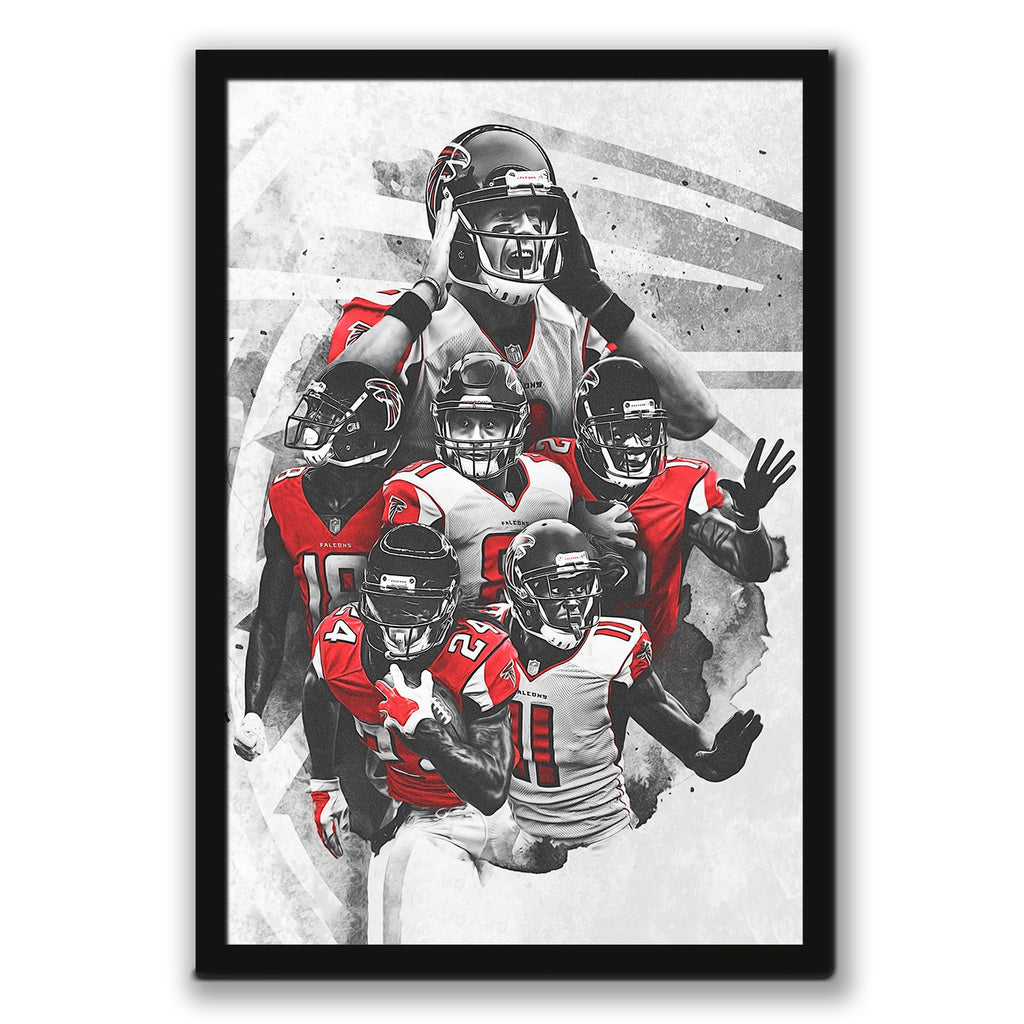 Calvin Ridley Austin Hooper Mohamed Sanu Sr Matt Ryan Celebrity Sports Art Poster School Dining Room Decoration 2 Canvas Wall Art Poster Decor Gift