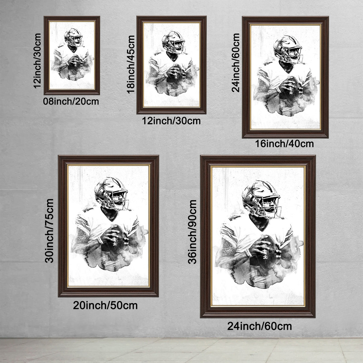 Dak Prescott Celebrity Sports Art Poster School Dining Room Decoration 9 Canvas Wall Art Poster Decor Gift