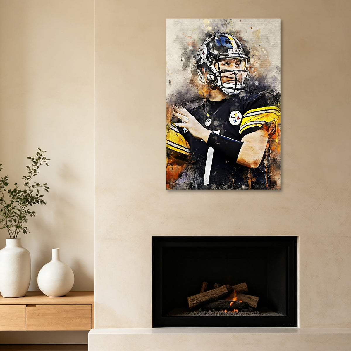 Ben Roethlisberger Celebrity Sports Art Poster School Dining Room Decoration 6 Canvas Wall Art Poster Decor Gift