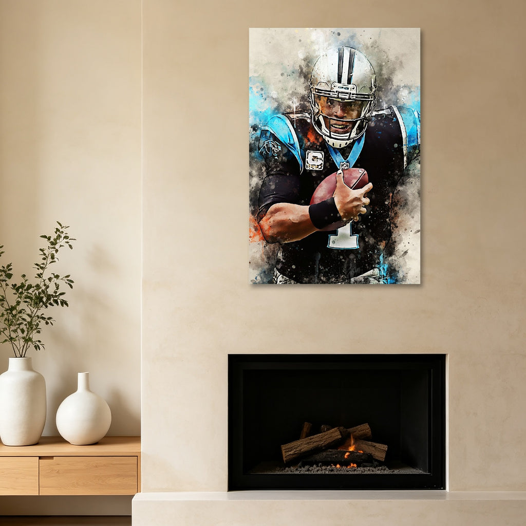 Cam Newton Celebrity Sports Art Poster School Dining Room Decoration 0 Canvas Wall Art Poster Decor Gift