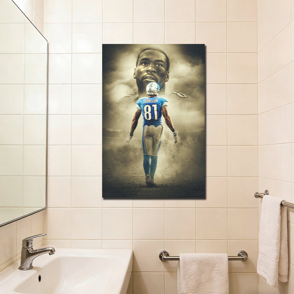 Calvin Johnson Art Sports Decorative Poster School Dormitory 2 Canvas Wall Art Poster Decor Gift