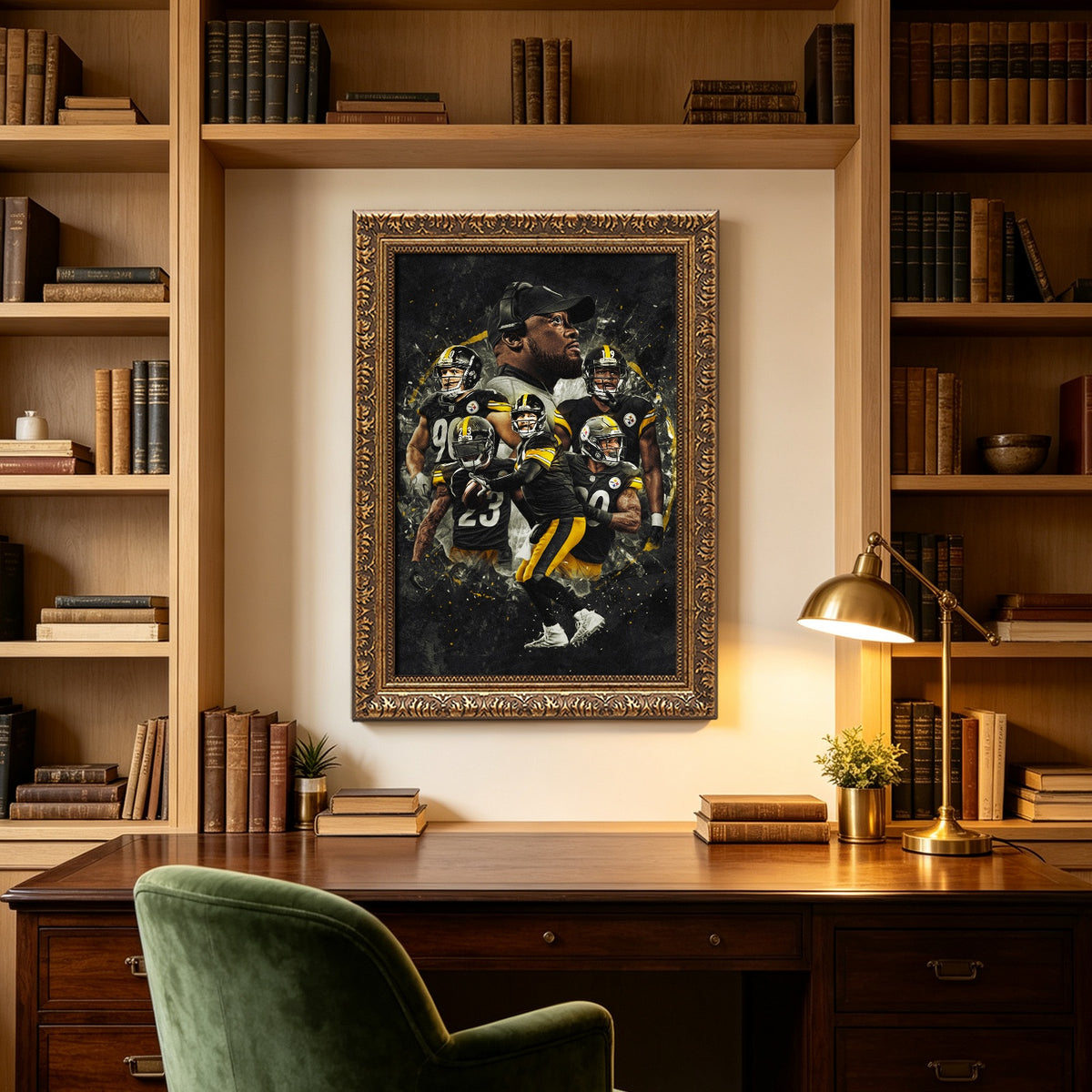 Ben Roethlisberger JuJu Smith Schuster TJ Watt Art Sports Decorative Poster School Dormitory 3 Canvas Wall Art Poster Decor Gift