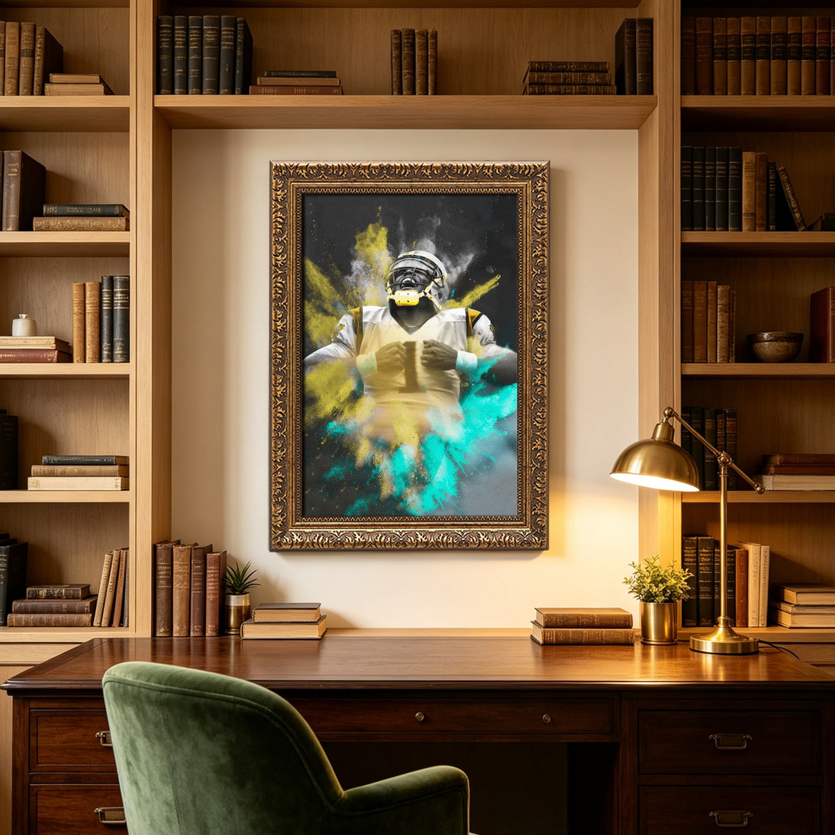 Cam Newton Sports Celebrity Art Deco Poster 3 Canvas Wall Art Poster Decor Gift