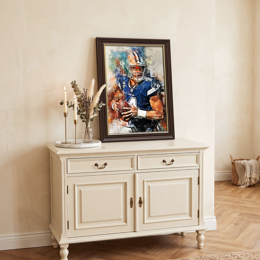 Dak Prescott Celebrity Sports Art Poster School Dining Room Decoration 2 Canvas Wall Art Poster Decor Gift