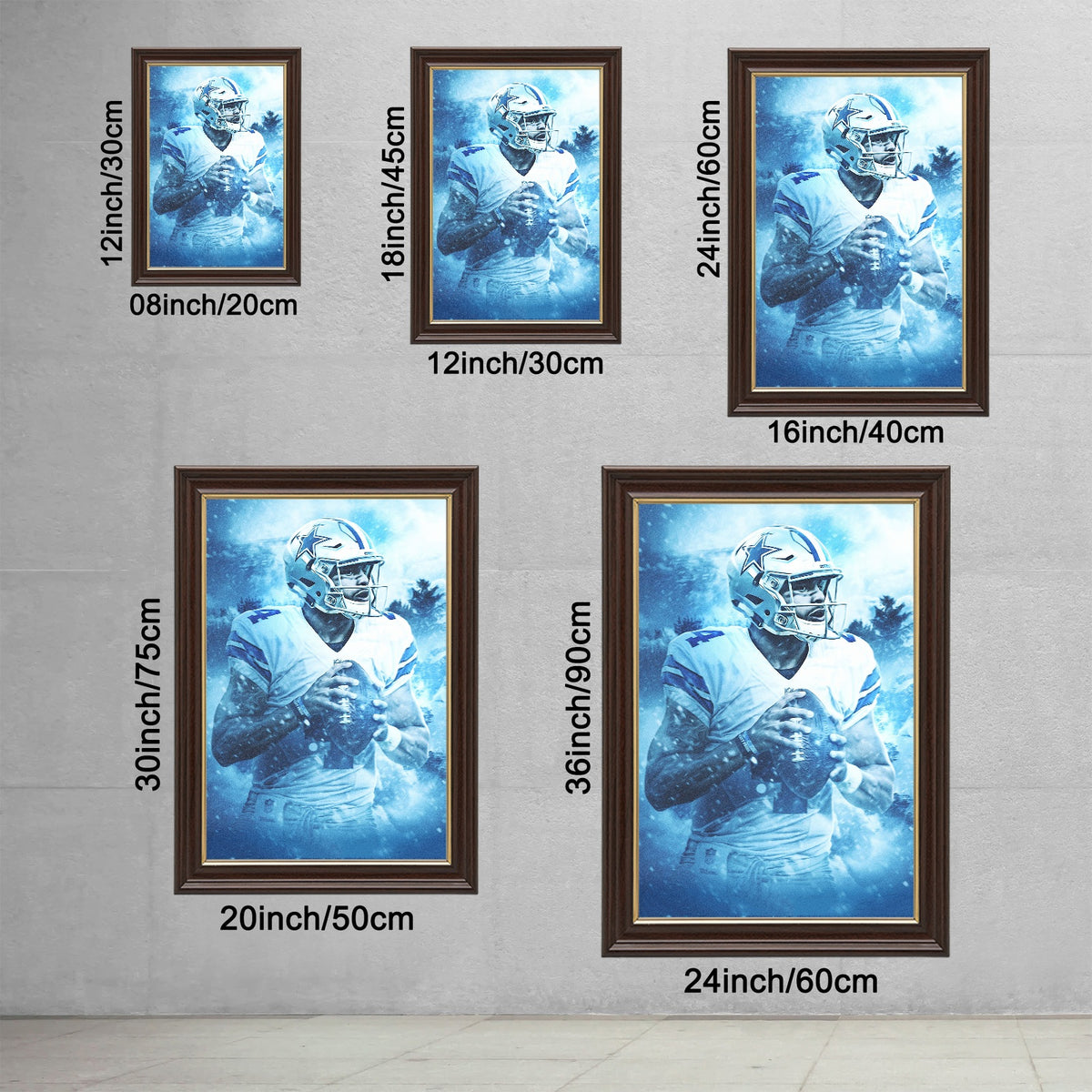 Dak Prescott Art Sports Decorative Poster School Dormitory 7 Canvas Wall Art Poster Decor Gift