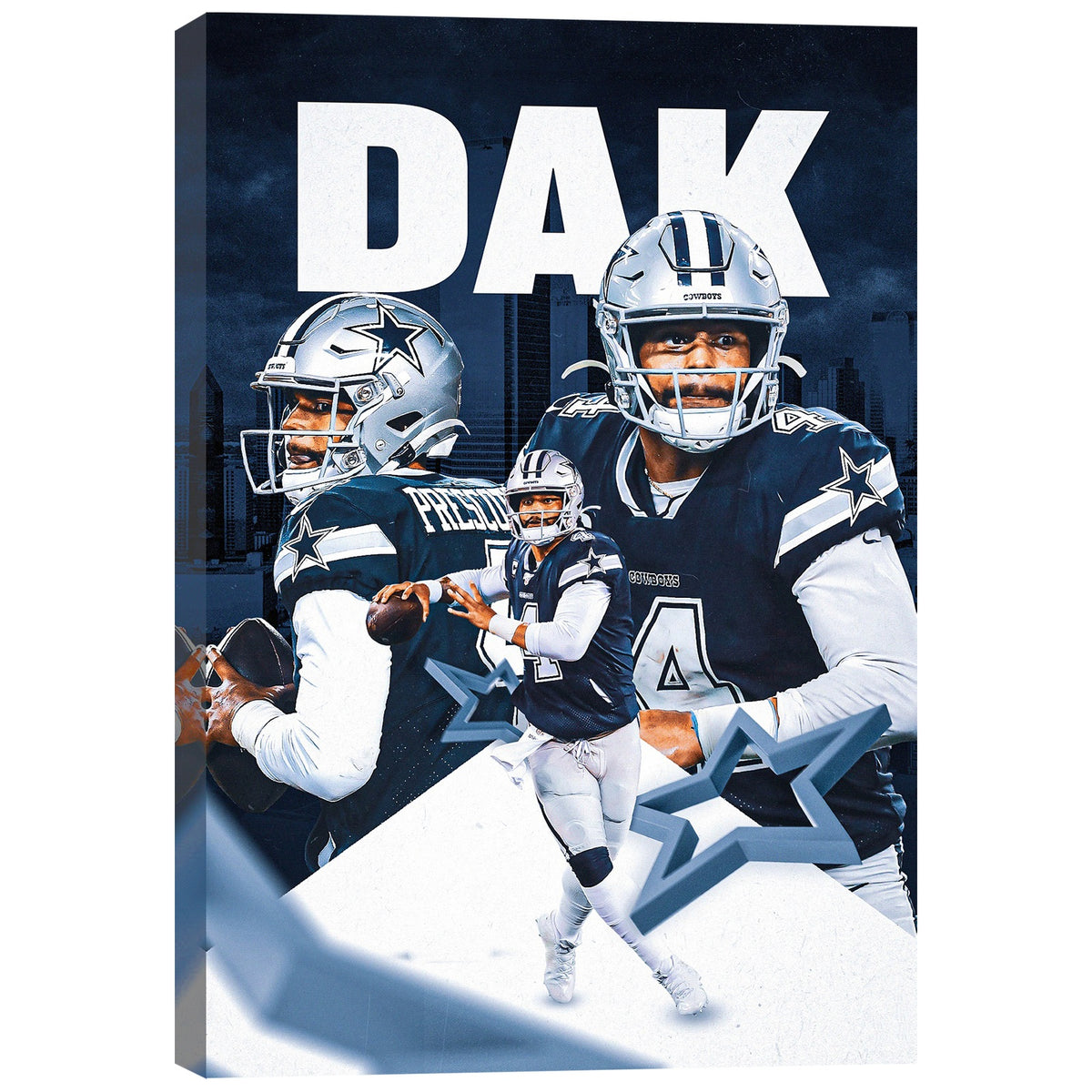Dak Prescott Sports Celebrity Art Deco Poster 6 Canvas Wall Art Poster Decor Gift
