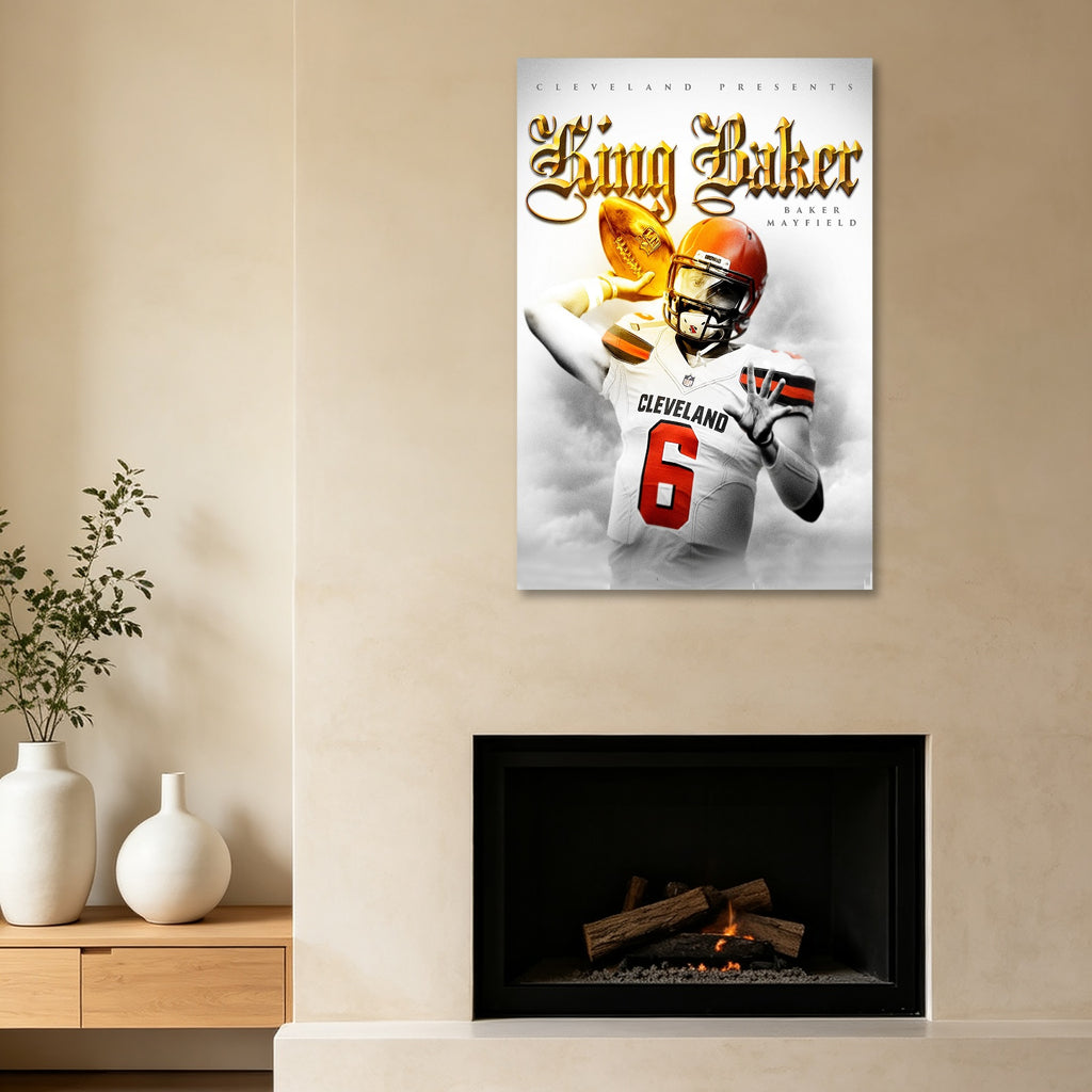 Baker Mayfield Celebrity Sports Art Poster School Dining Room Decoration 4 Canvas Wall Art Poster Decor Gift