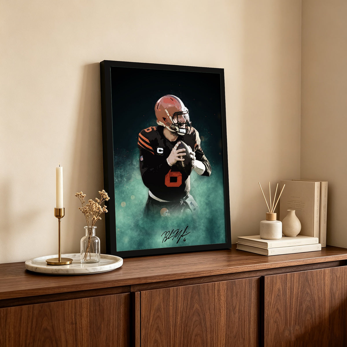 Baker Mayfield Celebrity Sports Art Poster School Dining Room Decoration 11 Canvas Wall Art Poster Decor Gift