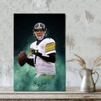 Ben Roethlisberger Celebrity Sports Art Poster School Dining Room Decoration 9 Canvas Wall Art Poster Decor Gift