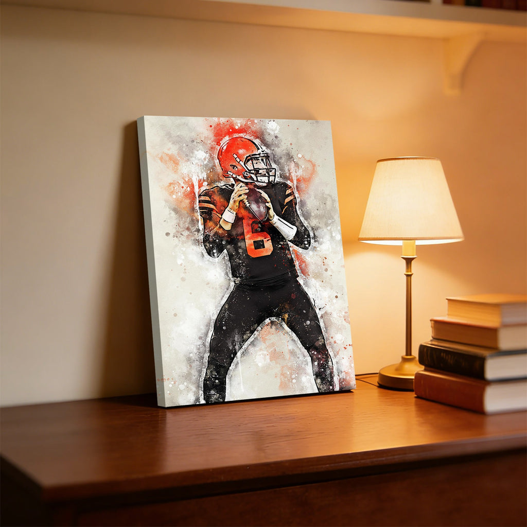 Baker Mayfield Sports Celebrity Art Deco Poster 6 Canvas Wall Art Poster Decor Gift