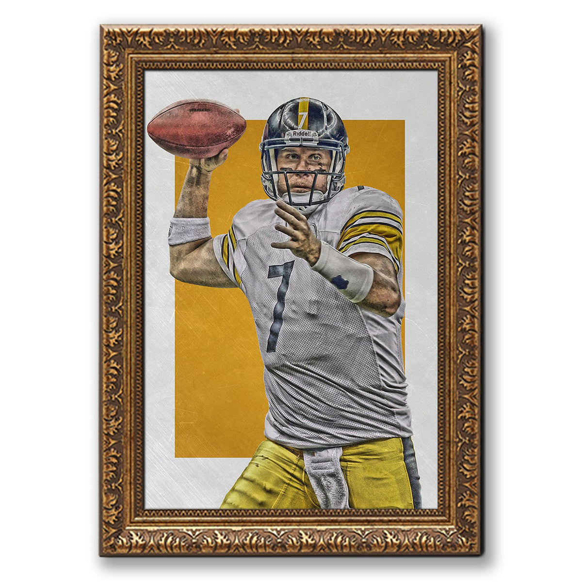 Ben Roethlisberger Sports Celebrity Art Deco Poster 1 Canvas Wall Art Poster Decor Gift