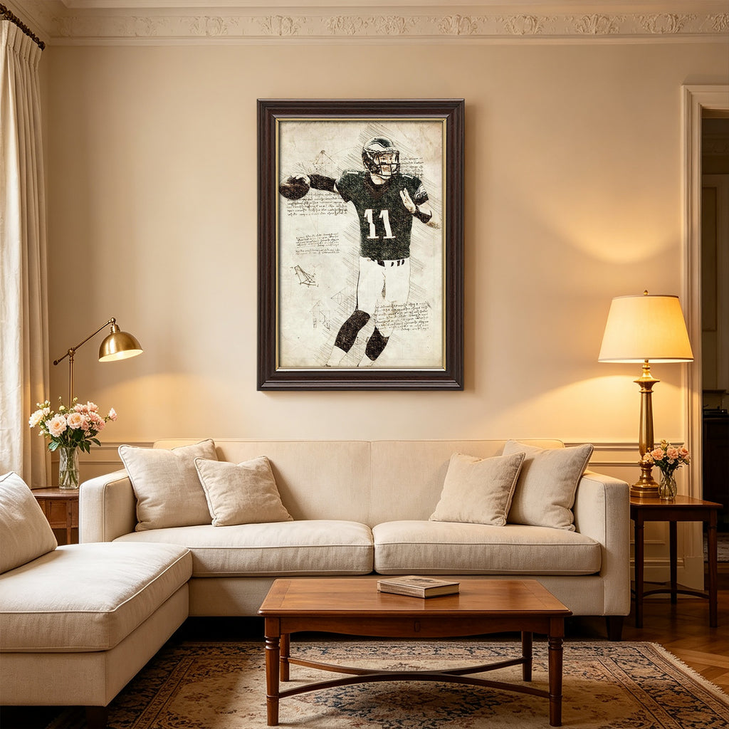 Carson Wentz Sports Celebrity Art Deco Poster 4 Canvas Wall Art Poster Decor Gift