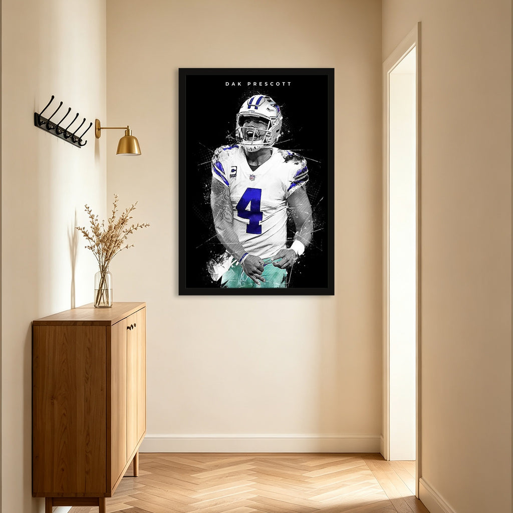 Dak Prescott Art Poster 1 Canvas Wall Art Poster Decor Gift