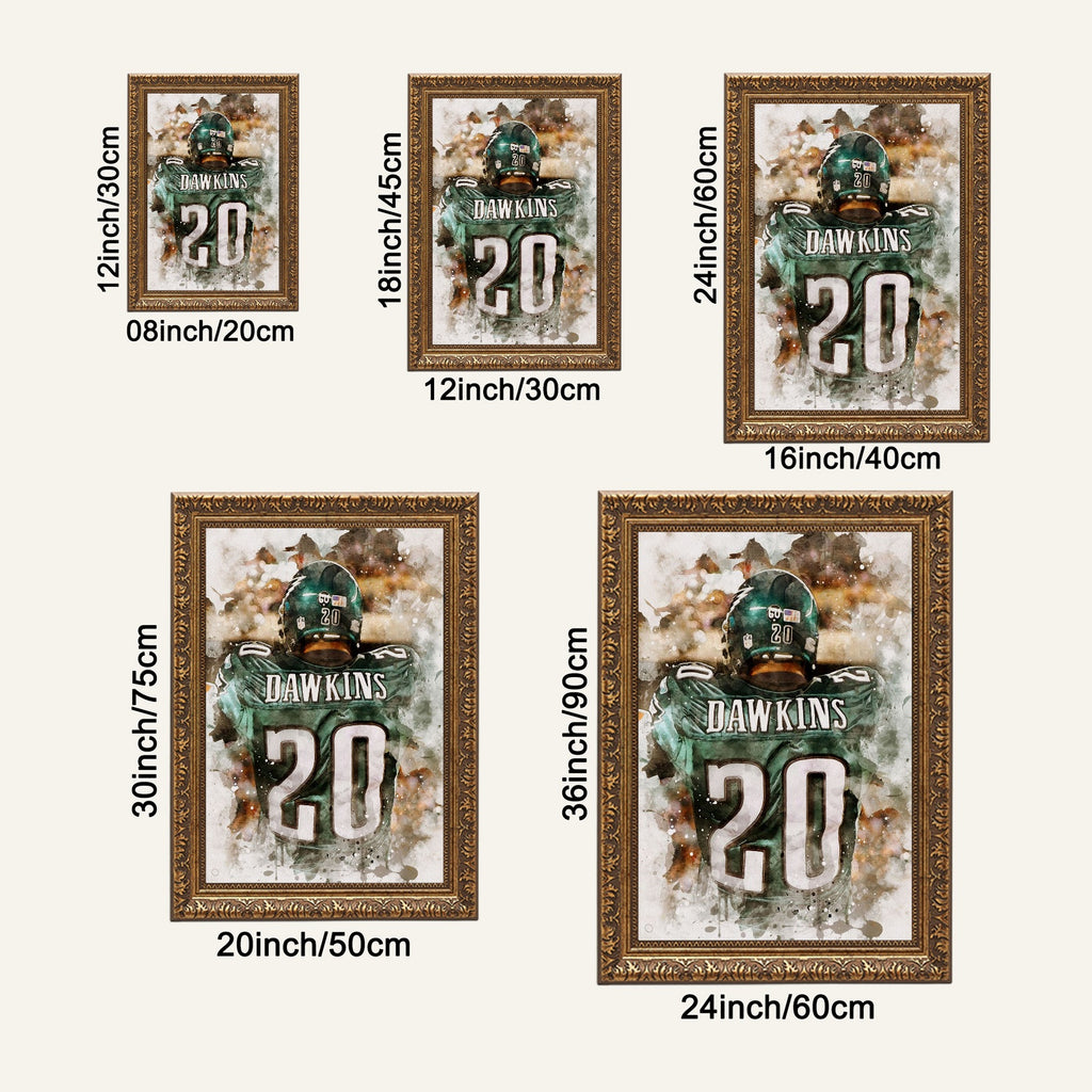 Brian Dawkins Art Poster 0 Canvas Wall Art Poster Decor Gift