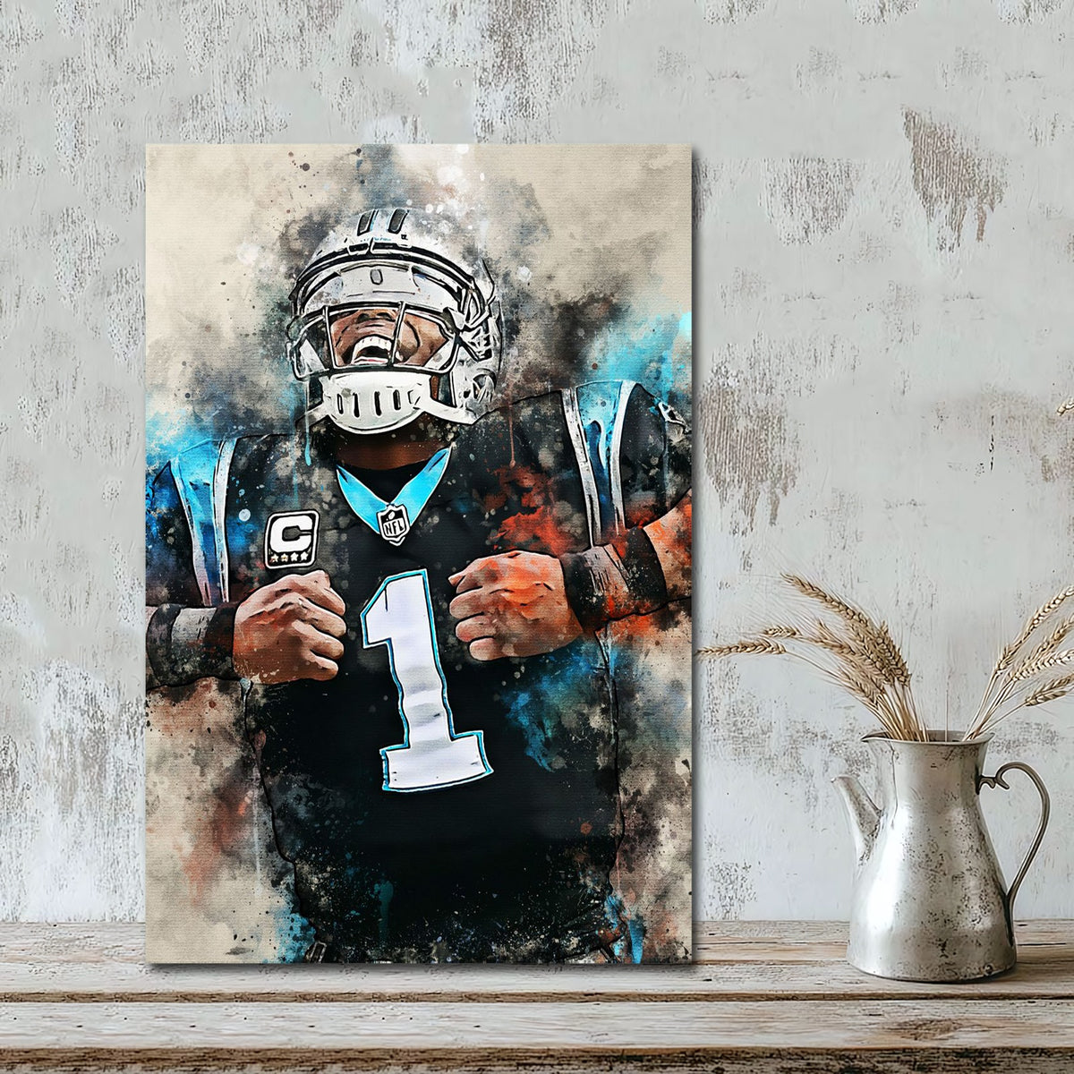 Cam Newton Celebrity Sports Art Poster School Dining Room Decoration 2 Canvas Wall Art Poster Decor Gift