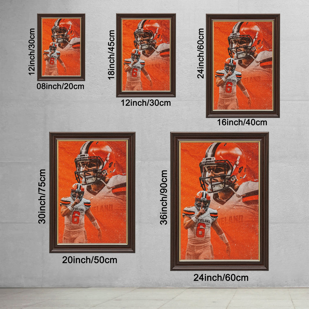 Baker Mayfield Sports Celebrity Art Deco Poster 7 Canvas Wall Art Poster Decor Gift