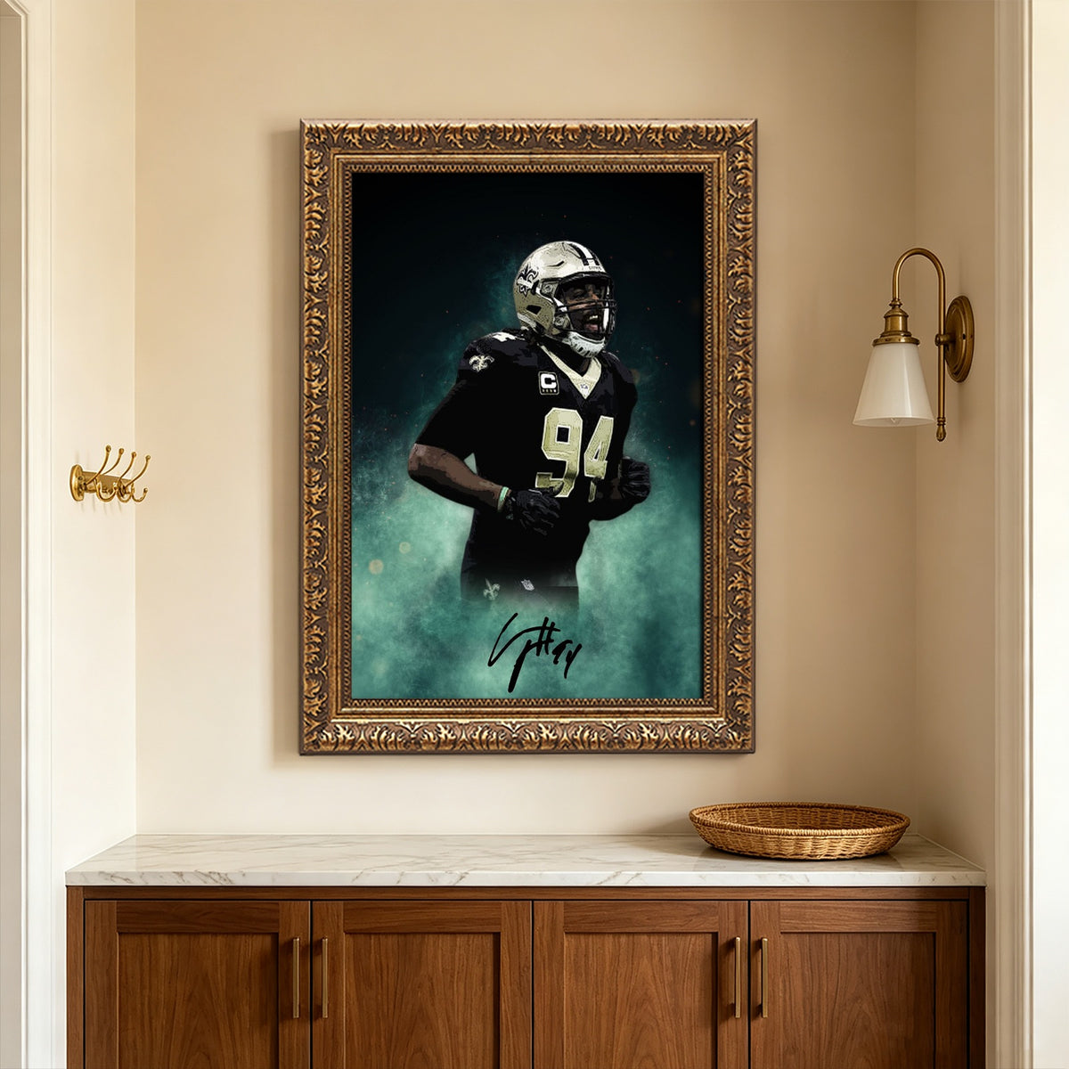 Cameron Jordan Celebrity Sports Art Poster School Dining Room Decoration 5 Canvas Wall Art Poster Decor Gift