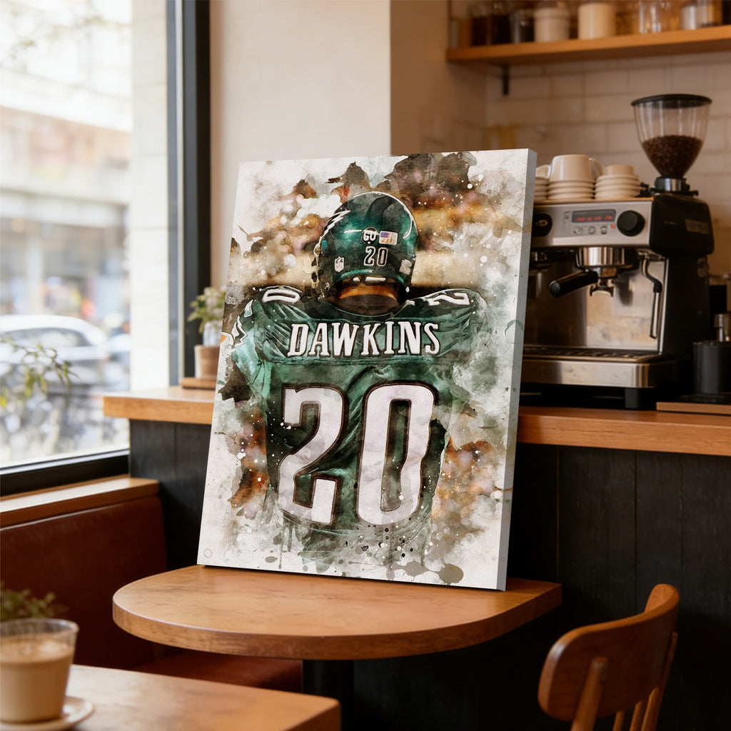 Brian Dawkins Art Poster 0 Canvas Wall Art Poster Decor Gift