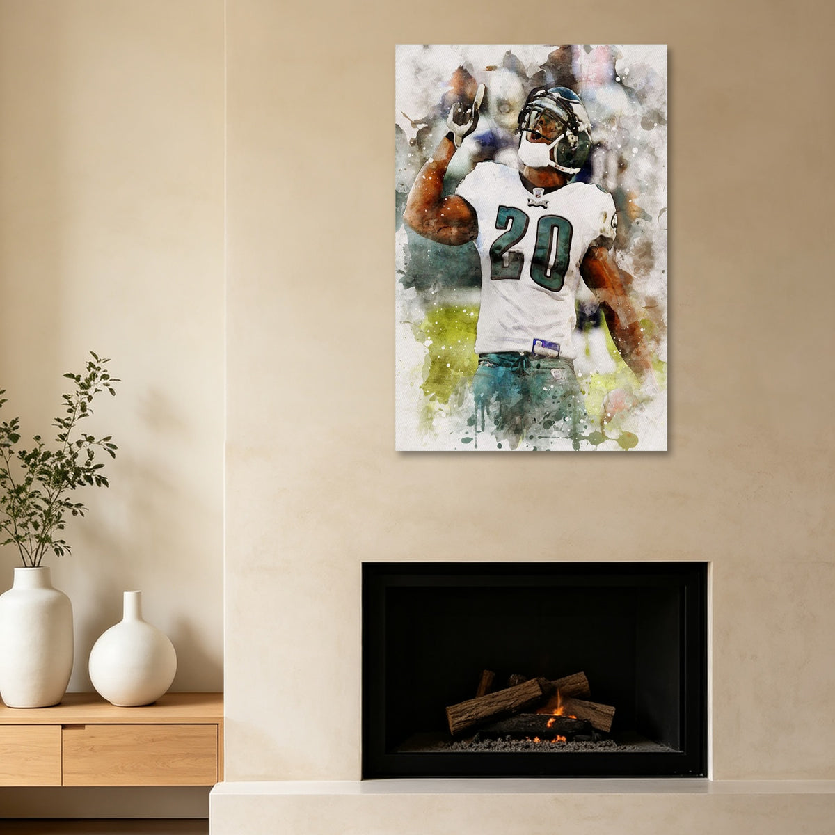 Brian Dawkins Art Poster 9 Canvas Wall Art Poster Decor Gift