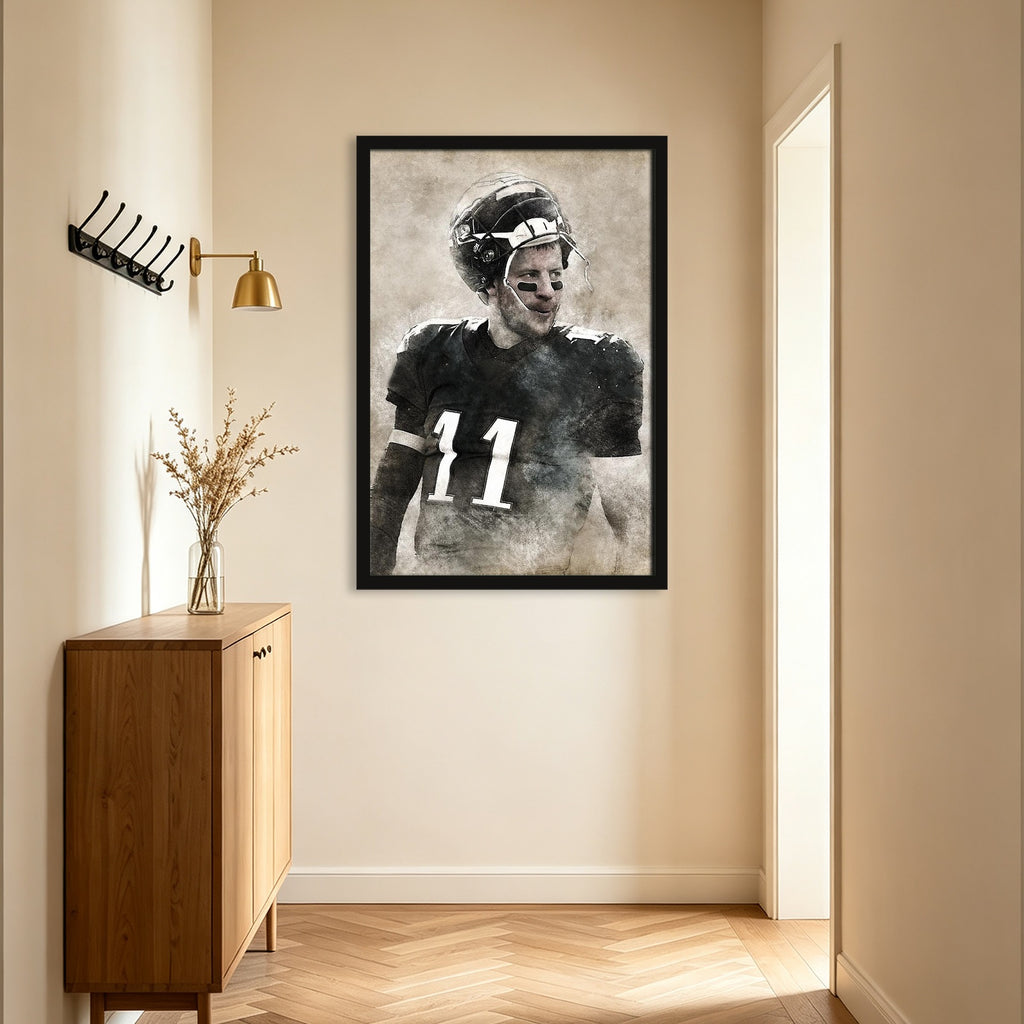 Carson Wentz Sports Celebrity Art Deco Poster 1 Canvas Wall Art Poster Decor Gift