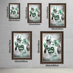 Bilal Powell Art Sports Decorative Poster School Dormitory 0 Canvas Wall Art Poster Decor Gift