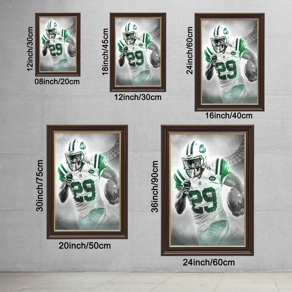 Bilal Powell Art Sports Decorative Poster School Dormitory 0 Canvas Wall Art Poster Decor Gift