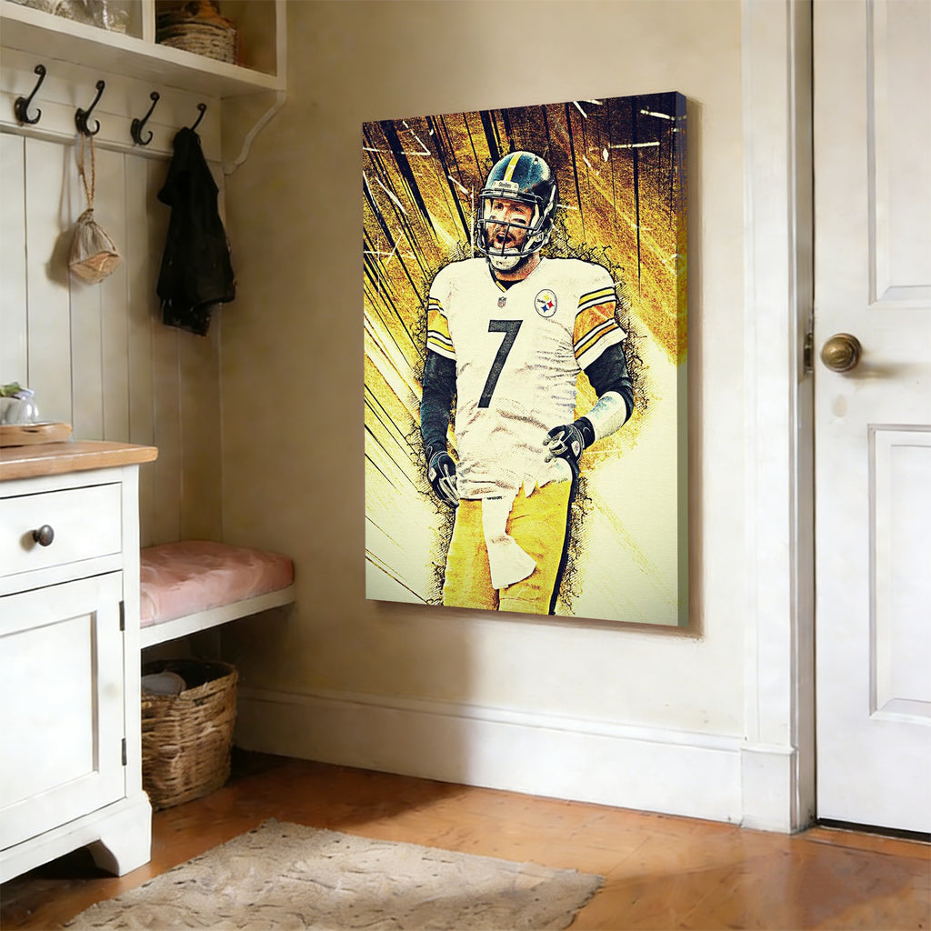 Ben Roethlisberger Celebrity Sports Art Poster School Dining Room Decoration 5 Canvas Wall Art Poster Decor Gift