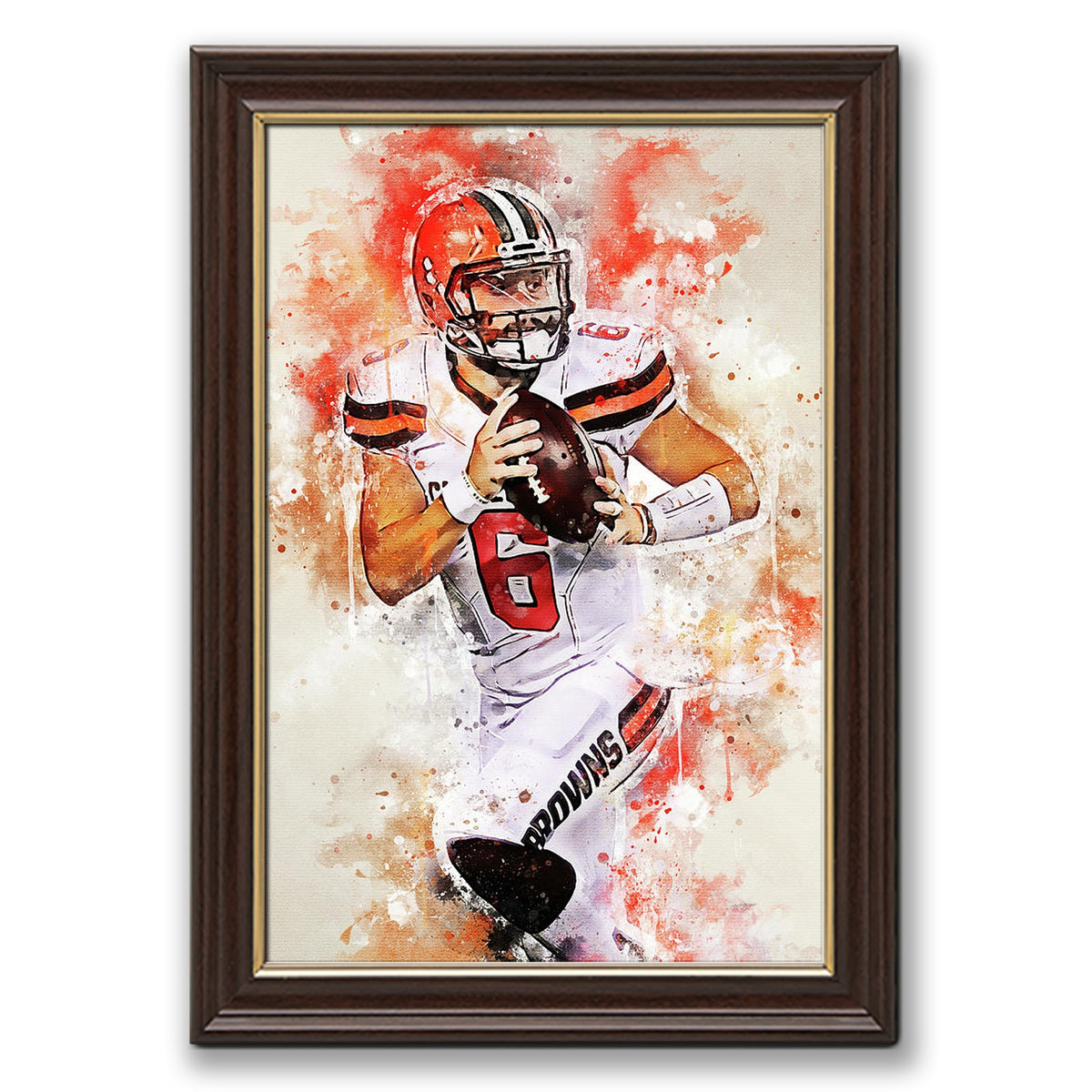 Baker Mayfield Sports Celebrity Art Deco Poster 5 Canvas Wall Art Poster Decor Gift