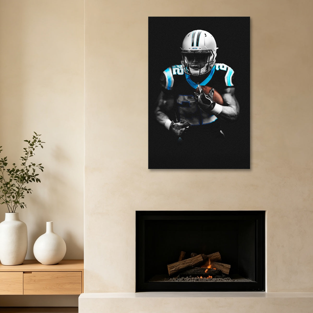 Christian McCaffrey Art Sports Decorative Poster School Dormitory 5 Canvas Wall Art Poster Decor Gift