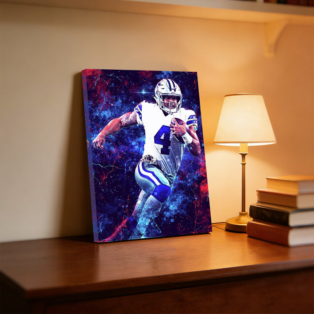 Dak Prescott Sports Celebrity Art Deco Poster 1 Canvas Wall Art Poster Decor Gift