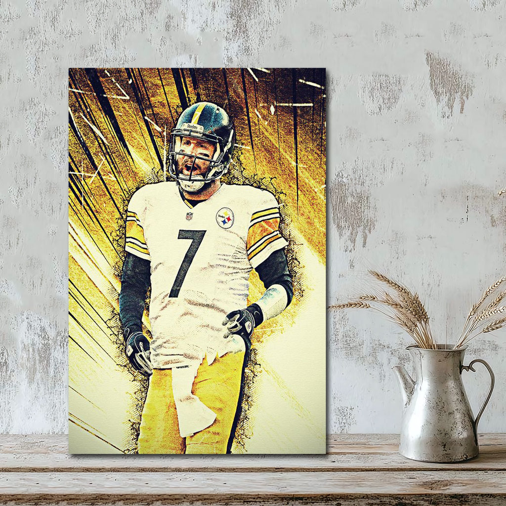 Ben Roethlisberger Celebrity Sports Art Poster School Dining Room Decoration 5 Canvas Wall Art Poster Decor Gift